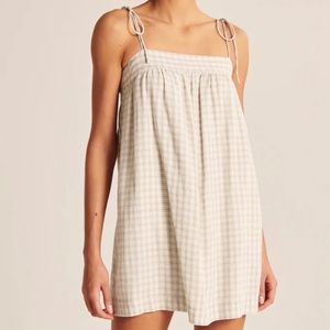 Tie- Strap Trapeze Mini Dress